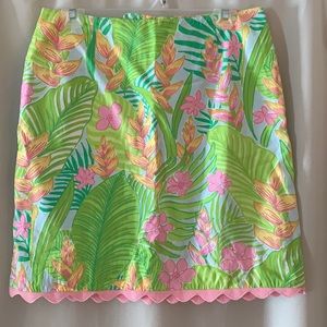 Lily Pulitzer cotton Botanical Garden print skirt